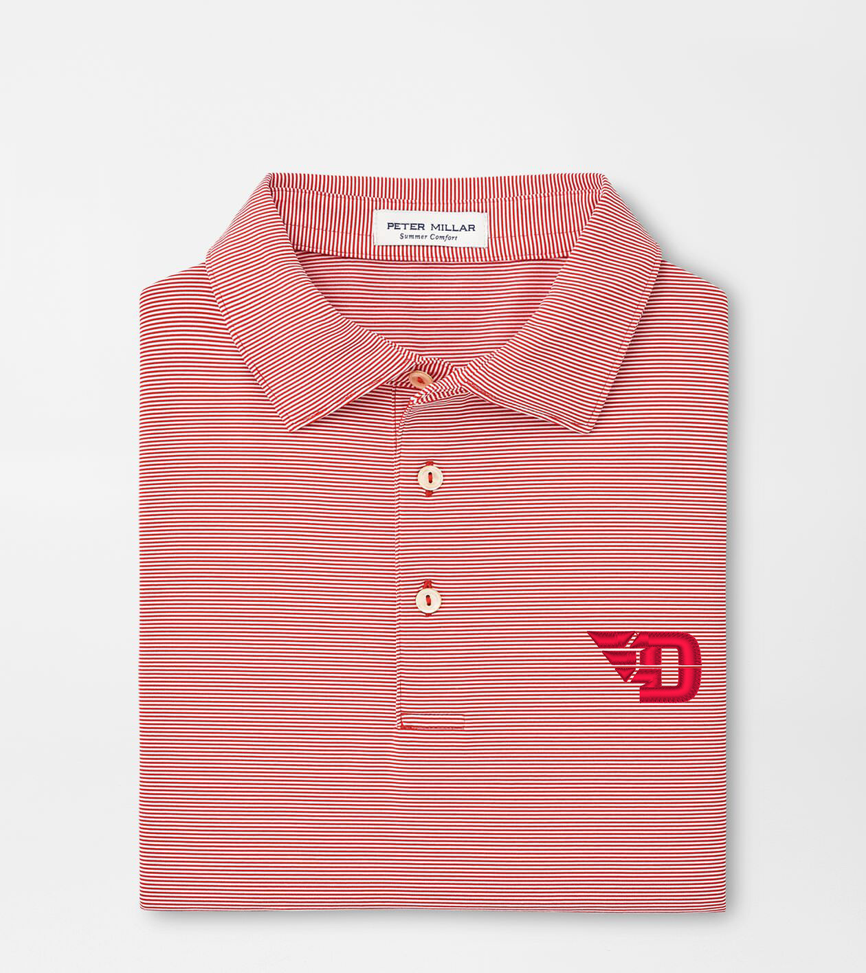 University of Dayton Jubilee Stripe Performance Polo