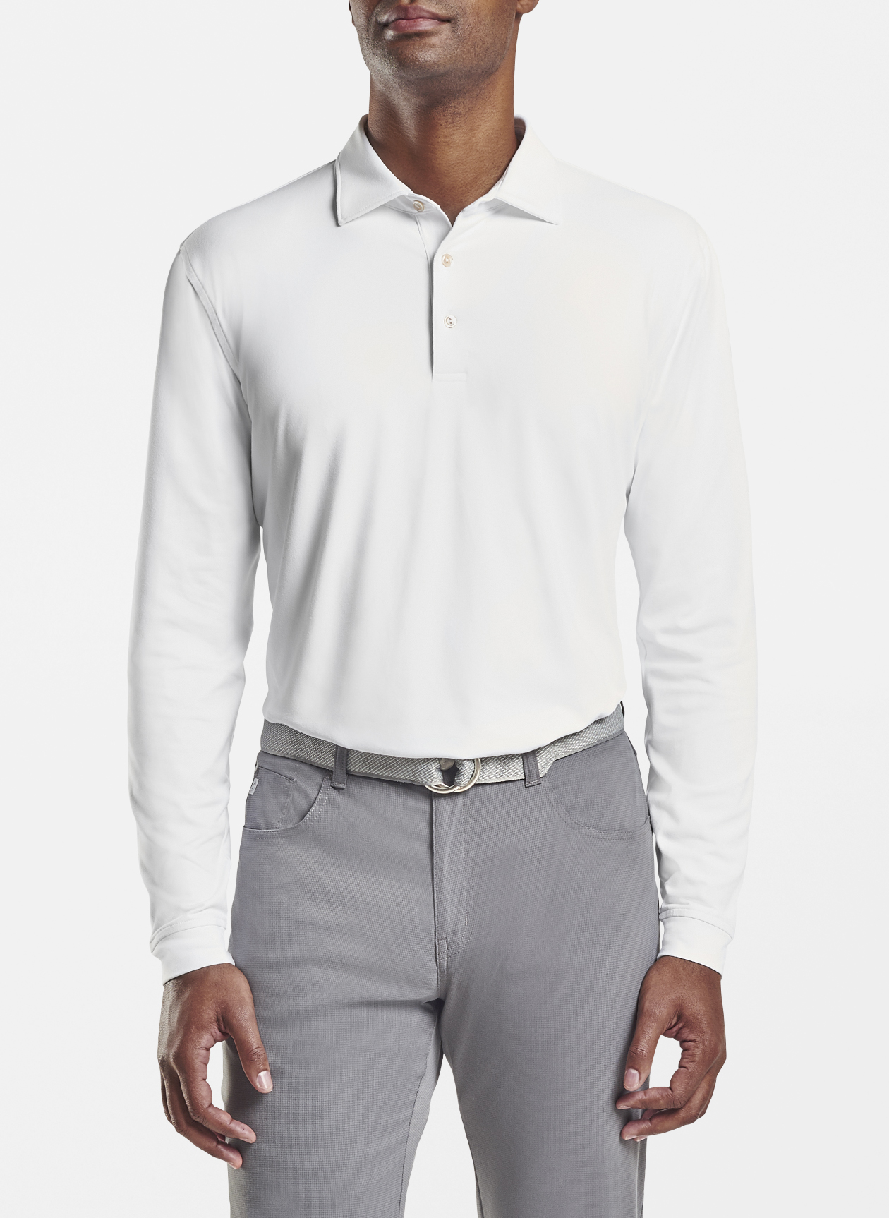 Lyons Performance Long-Sleeve Polo | Peter Millar